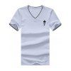 T-shirt en coton brodé - Blanc XL