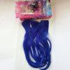 No Clips Medium Fish Line Cosplay Straight Extension de cheveux synthétiques - Bleu 14INCH