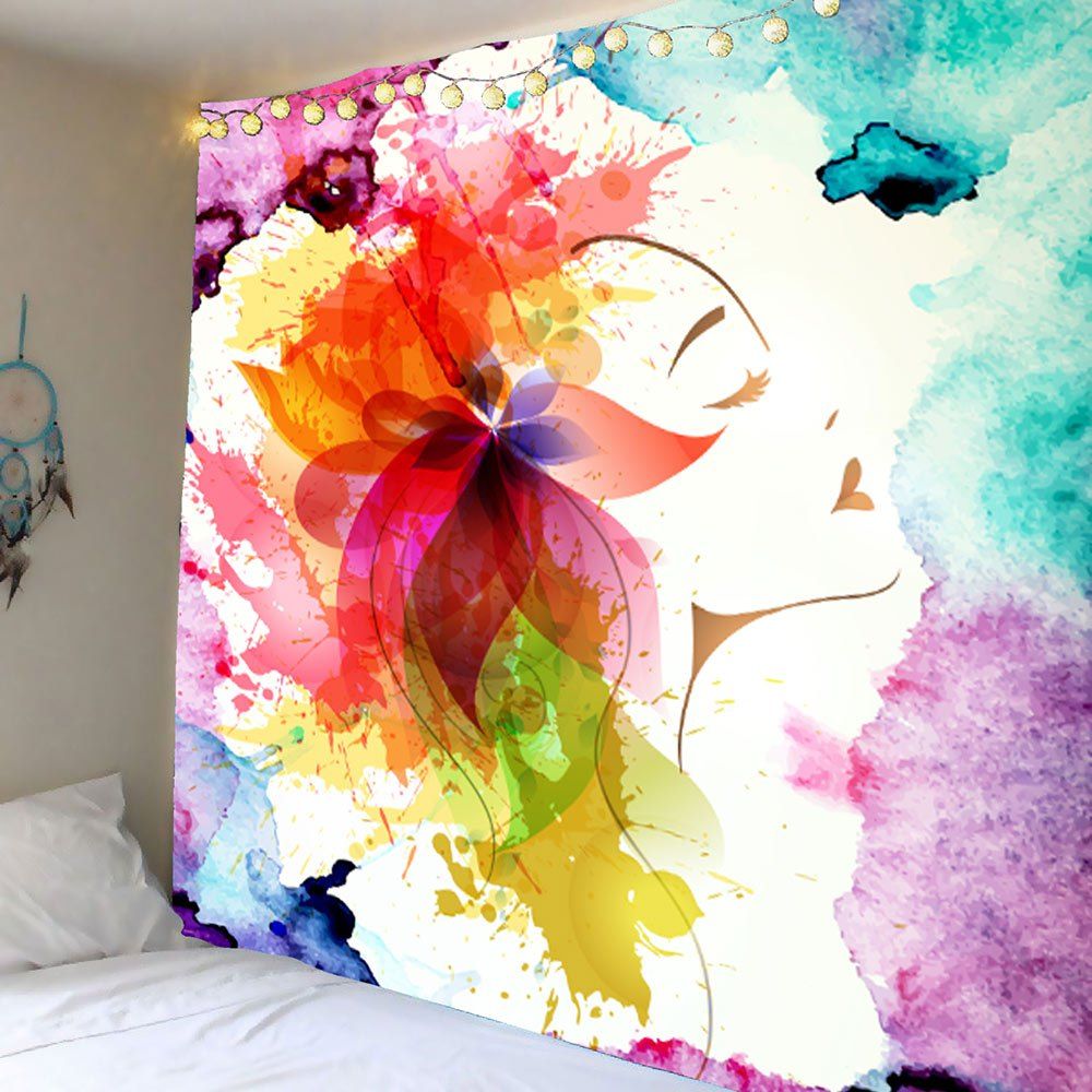 

Oil Painting Floral Wall Hanging Tapestry, Colorful