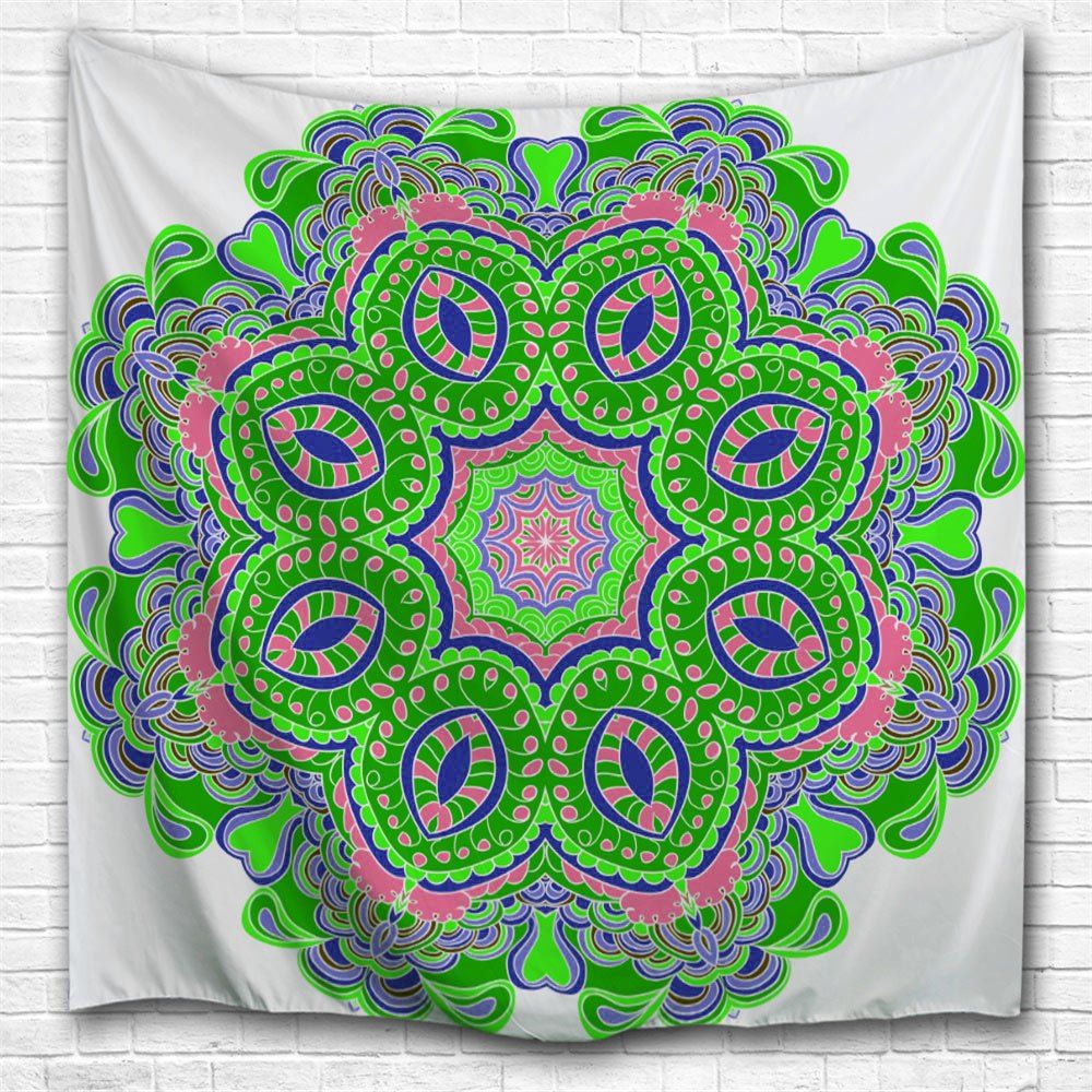 

Mandala Beach Throw Wall Hanging Decor Tapestry, Green