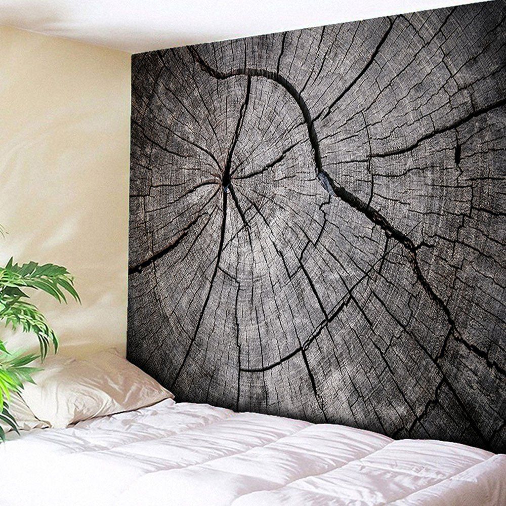 

Wall Hanging Rotten Wood Pattern Tapestry, Wood color