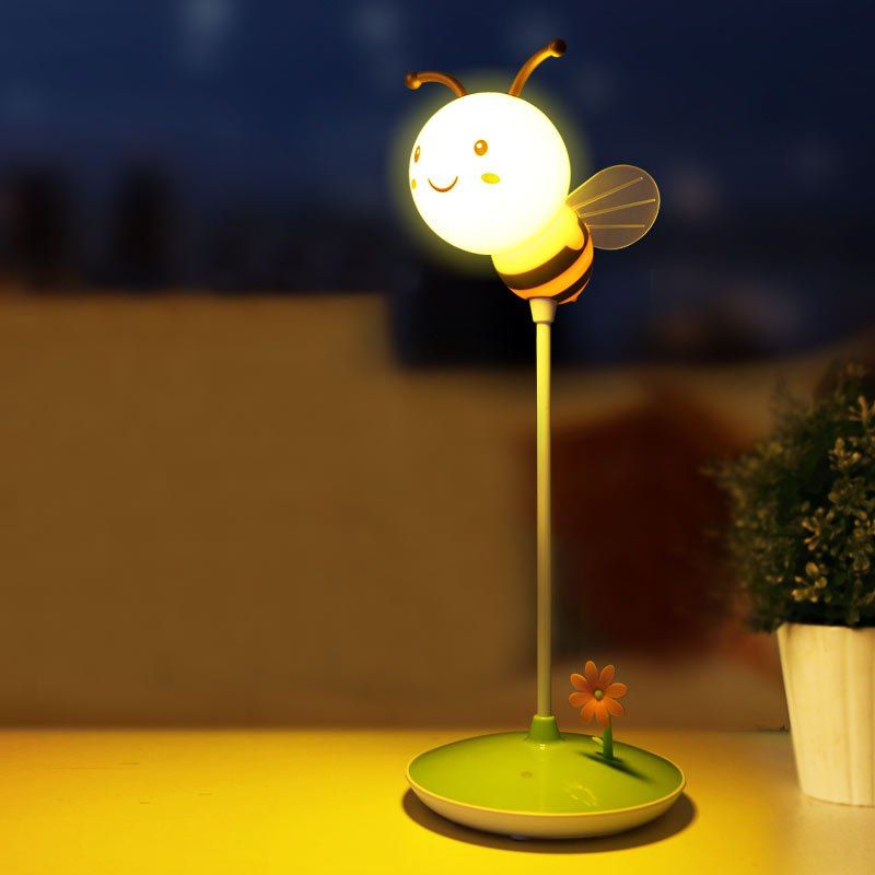

USB Charging Timing Cartoon Bee Desk Light, Celadon