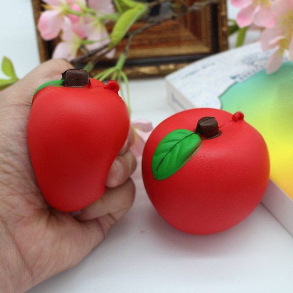 

1PC Simulation Apple Slow Rising Squishy Toy, Red