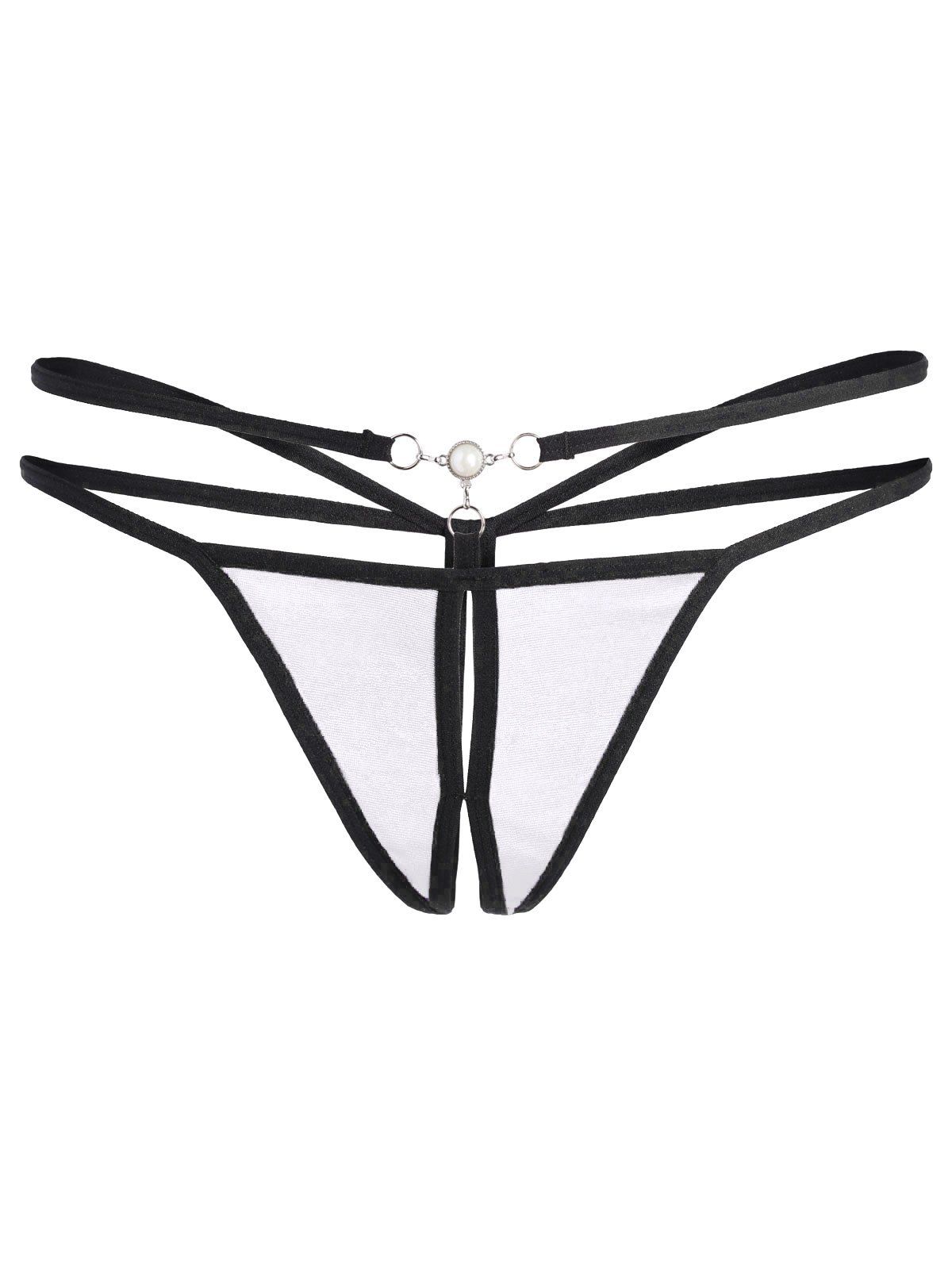 

Double Strap Low Waisted G-String, White