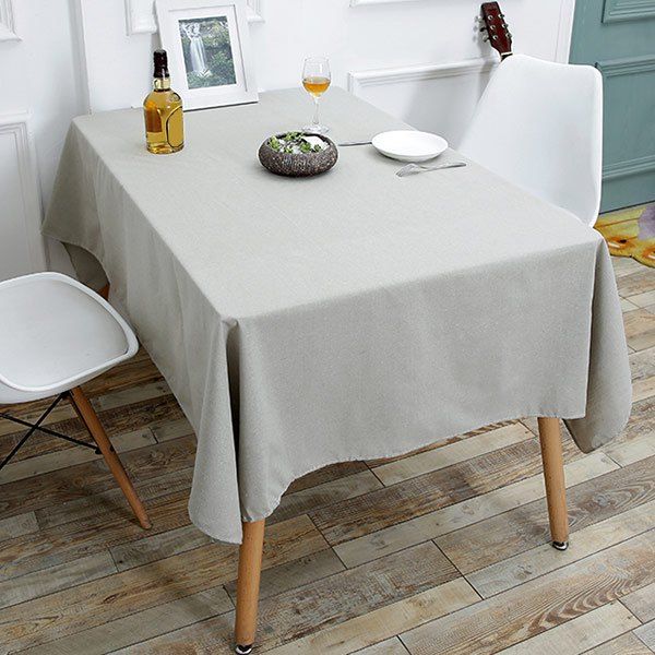 

Linen Tablecloth for Kitchen, Gray