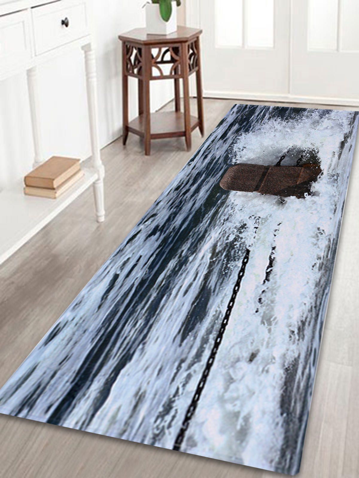 

Coral Fleece Ocean Spindrift Antislip Door Mat, Gray