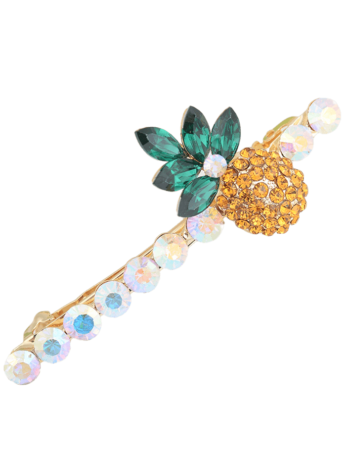 

1 Pcs Rhinestone Inlaid Pineapple Design Hair Clip, Colorful