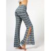 Chic High Waisted Bowknot Lace Loose Flare Palazzo Pants - GRAY S