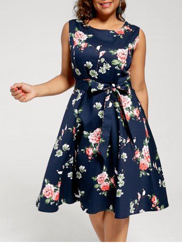 2018 Wedding Guest Dresses Online Best Fl Sleeveless Plus Size Tea Length Dress