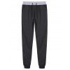 Pantalon de Jogging Poches en Arrière Taille à Cordon - gris foncé XL