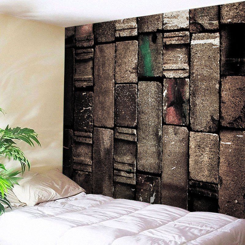 

Wall Hanging Art Vintage Brick Wall Print Tapestry, Dun