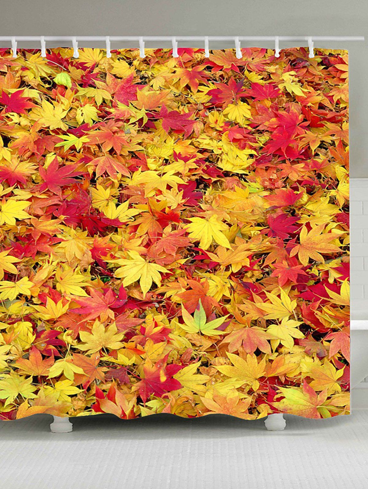 

Falling Maple Leaves Bathroom Decor Shower Curtain, Colormix