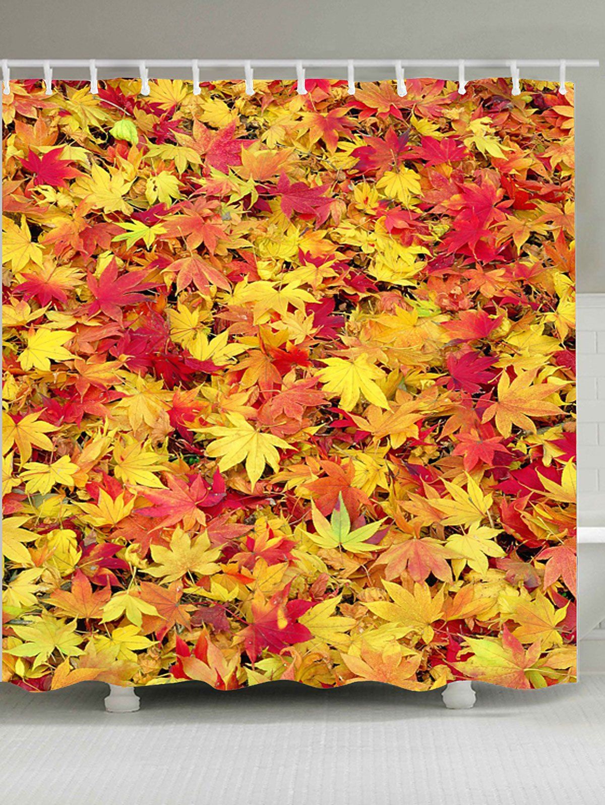 

Falling Maple Leaves Bathroom Decor Shower Curtain, Colormix