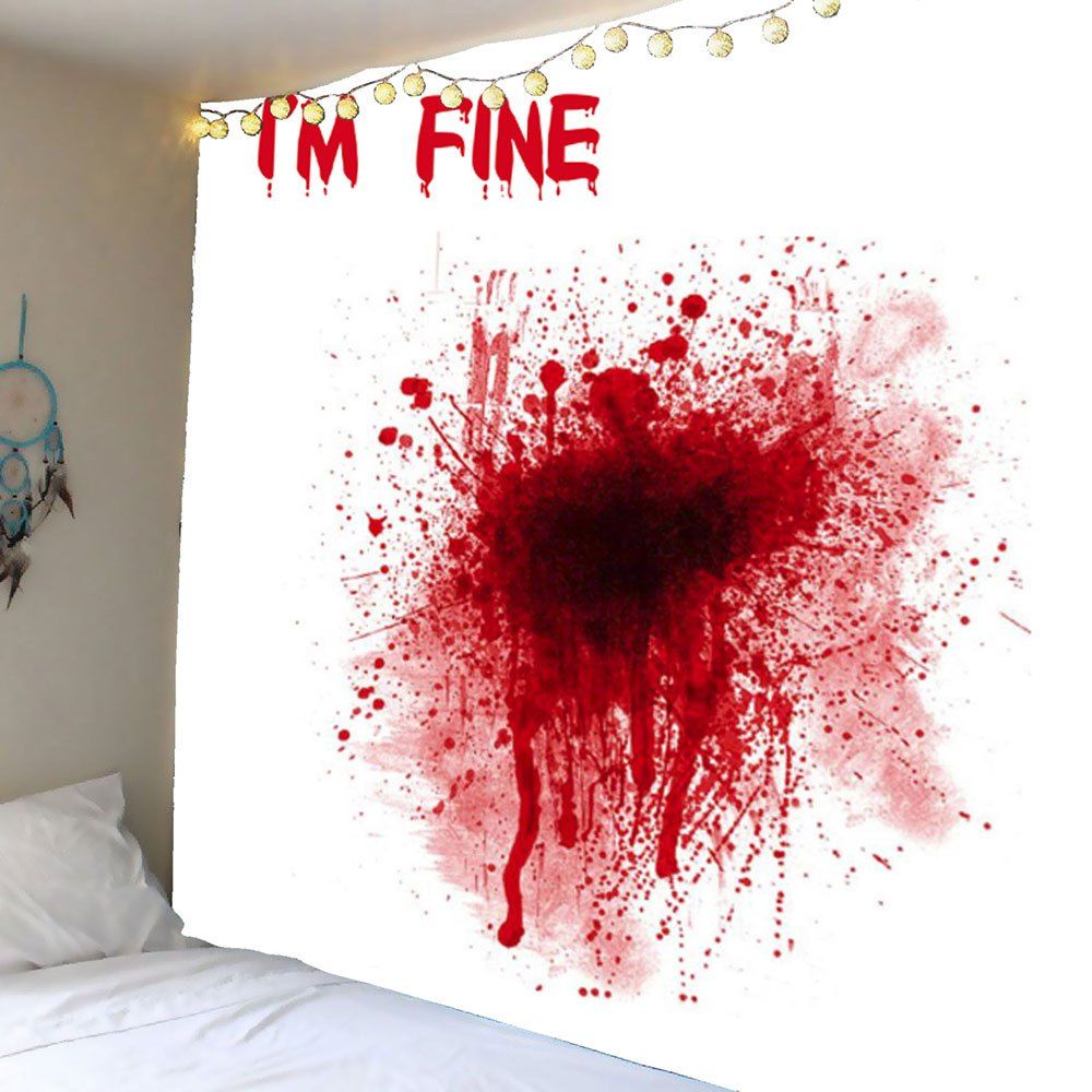 

Bloody I'M FINE Wall Hanging Tapestry, Red