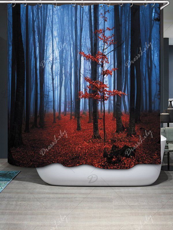 DressLily Com Photo Gallery Maple Forest Print Fabric Bathroom   20170720095512 76438 