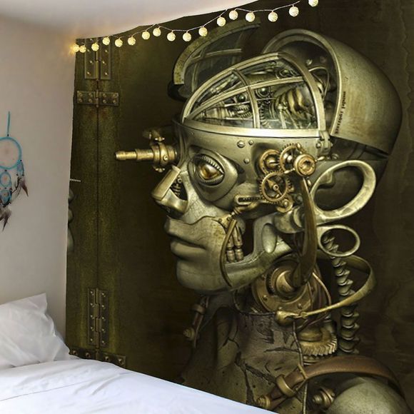 Tapisserie Murale Motif Crâne de Robot Décor Maison - Gris W79 INCH * L79 INCH