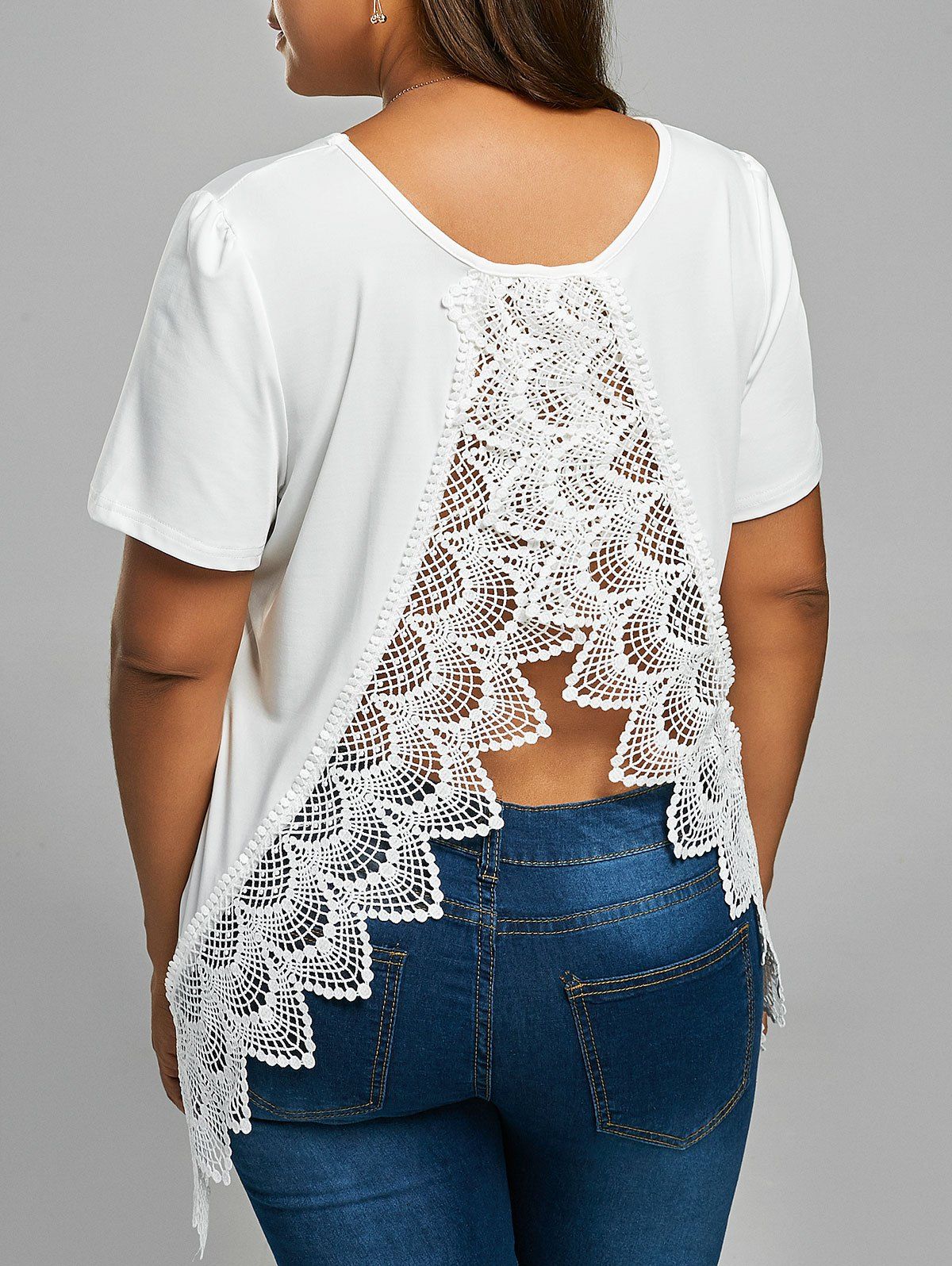 open back lace top