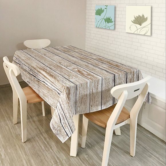 Nappe De Table Imprimé Revêtement De Sol En Bois Etanche - RAL9002 Gris Blanc W54 INCH * L54 INCH