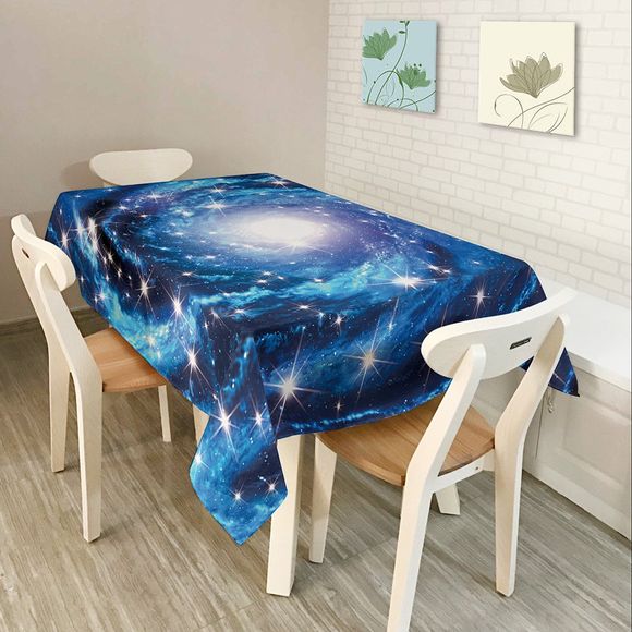 Nappe de Table Imperméable à Imprimé Ciel Étoilé - Bleu W54 INCH * L72 INCH