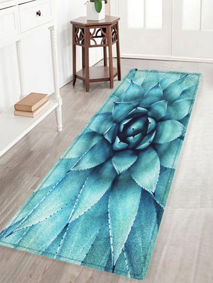 

Succulent Plant Pattern Indoor Outdoor Area Rug, Green