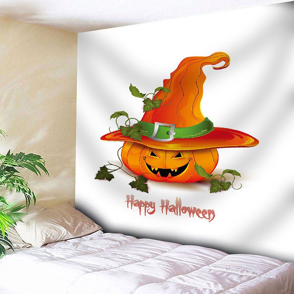 

Halloween Pumpkin Waterproof Wall Art Tapestry, Colorful
