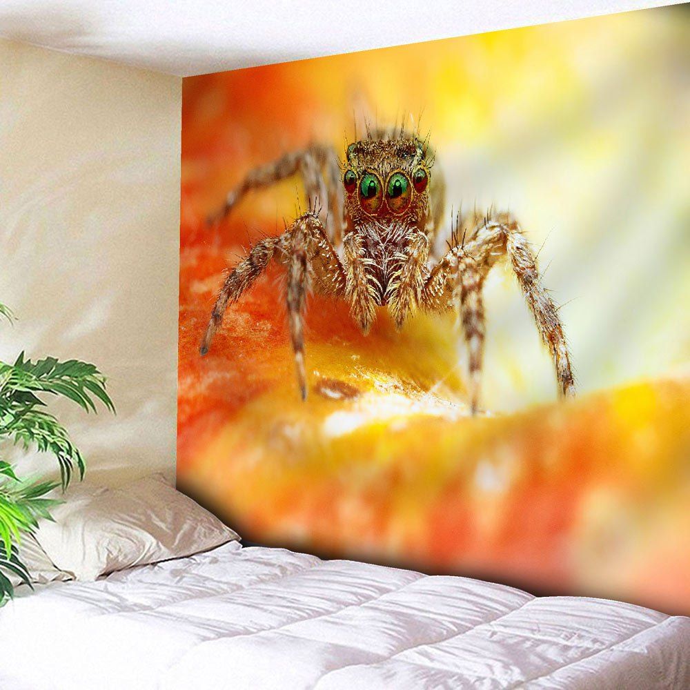 

Spider Pattern Tapestry Microfiber Wall Hanging, Yellow