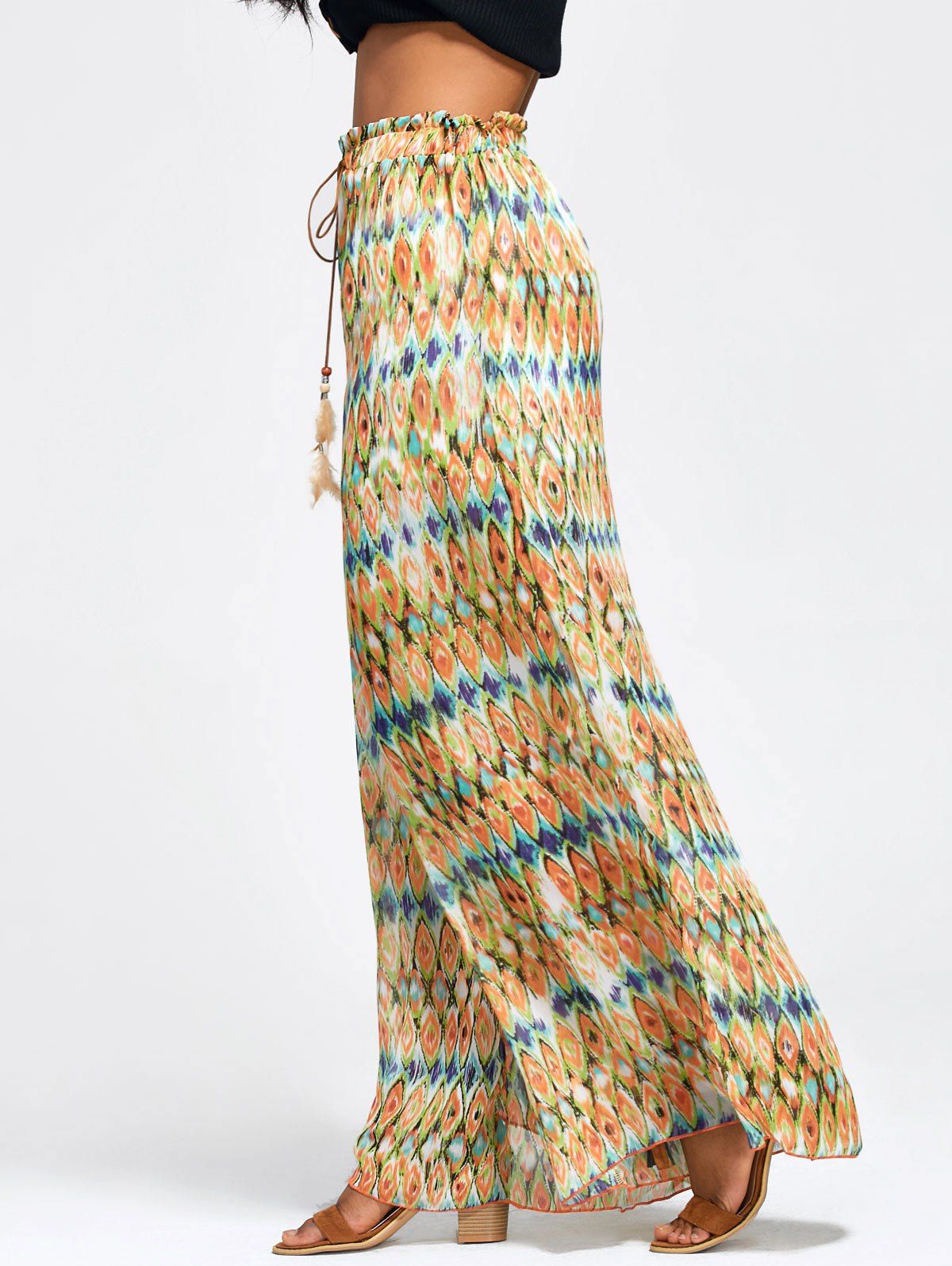 snake print palazzo pants