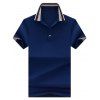 Chemise de golf à demi bouton à col rayé - Royal XL