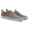 Elastic Band Laces Slip On Casual Shoes - Kaki 44