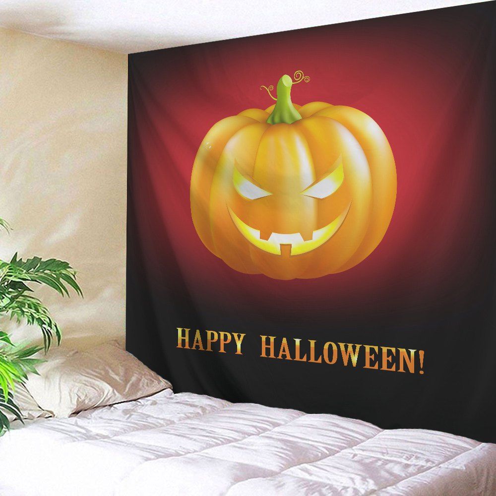 

Pumpkin Print Wall Hanging Halloween Tapestry, Colormix