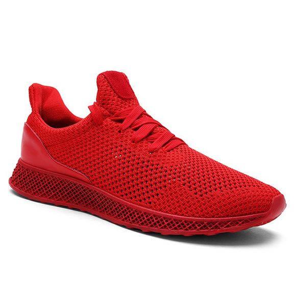 Chaussures Athlétiques Respirantes à Lacets - Rouge 44