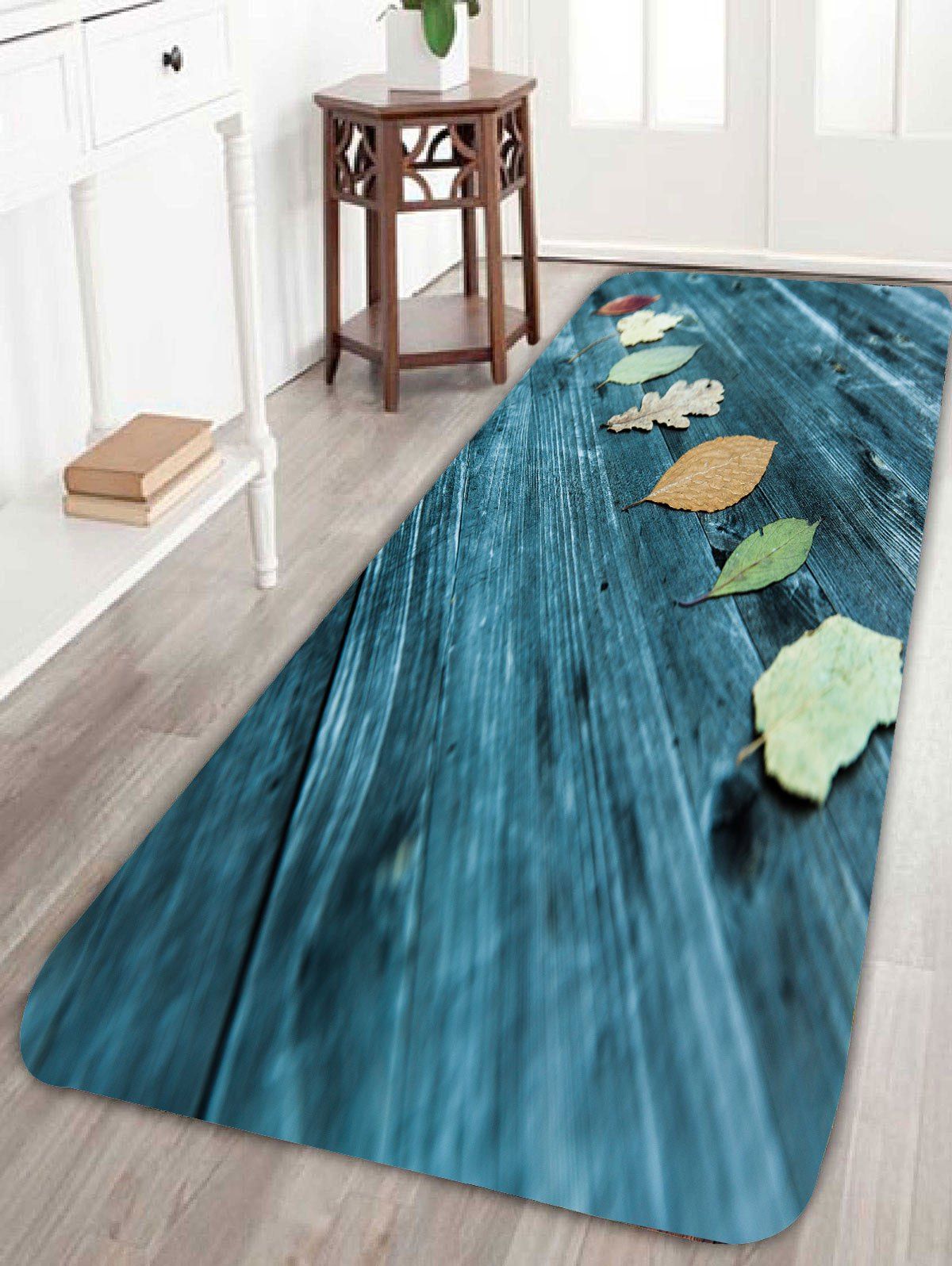 

Vintage Woodgrain Coral Fleece Bathroom Rug, Bayside