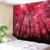 Tapisserie Murale en Microfibre Motif Forêt - Rouge W59 INCH * L59 INCH