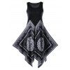 Bandana Floral Mouchoir Dress - Noir XL