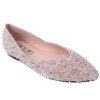 Chaussures plates en strass pointues - Rose 39