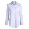 Button Up Double Pockets Long Shirt - WHITE XL