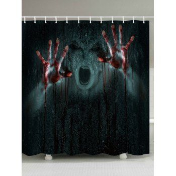 [41% OFF] 2023 Bloody Hands Waterproof Halloween Shower Curtain In ...