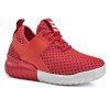 Chaussures athlétiques en caoutchouc en cuir résistantes en maille - Rouge 40