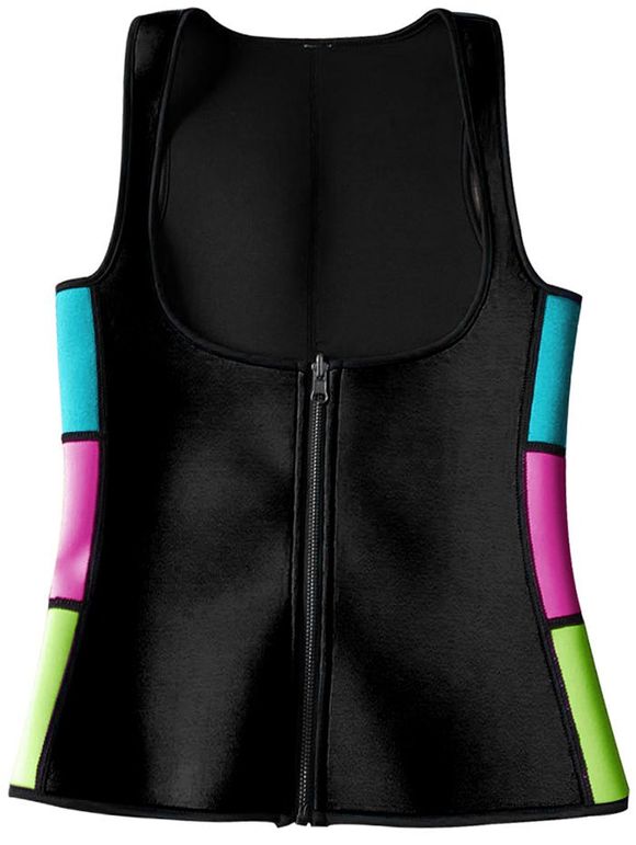 Blouson de corset en néoprène Underbust de couleur - Noir XL