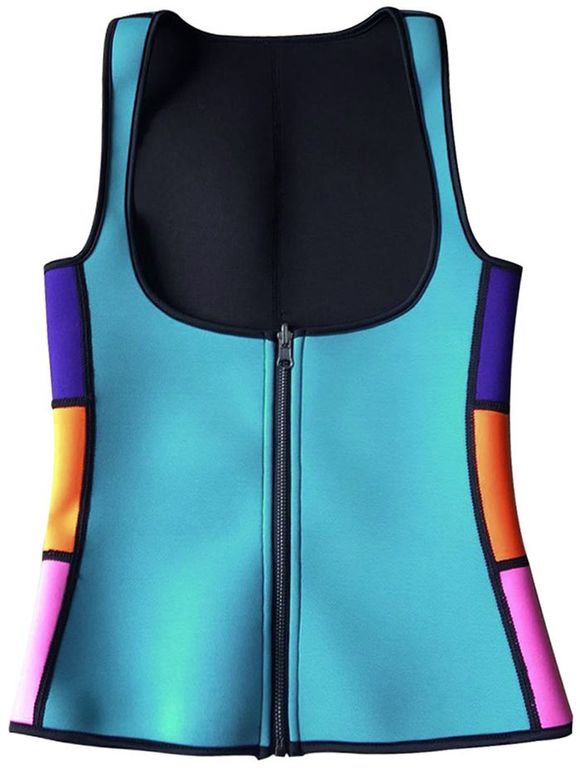 Blouson de corset en néoprène Underbust de couleur - Bleu XL