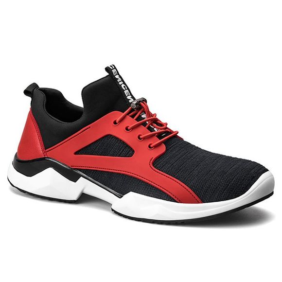 String Chaussures athlétiques en tissu élastique respirant - Rouge et Noir 42