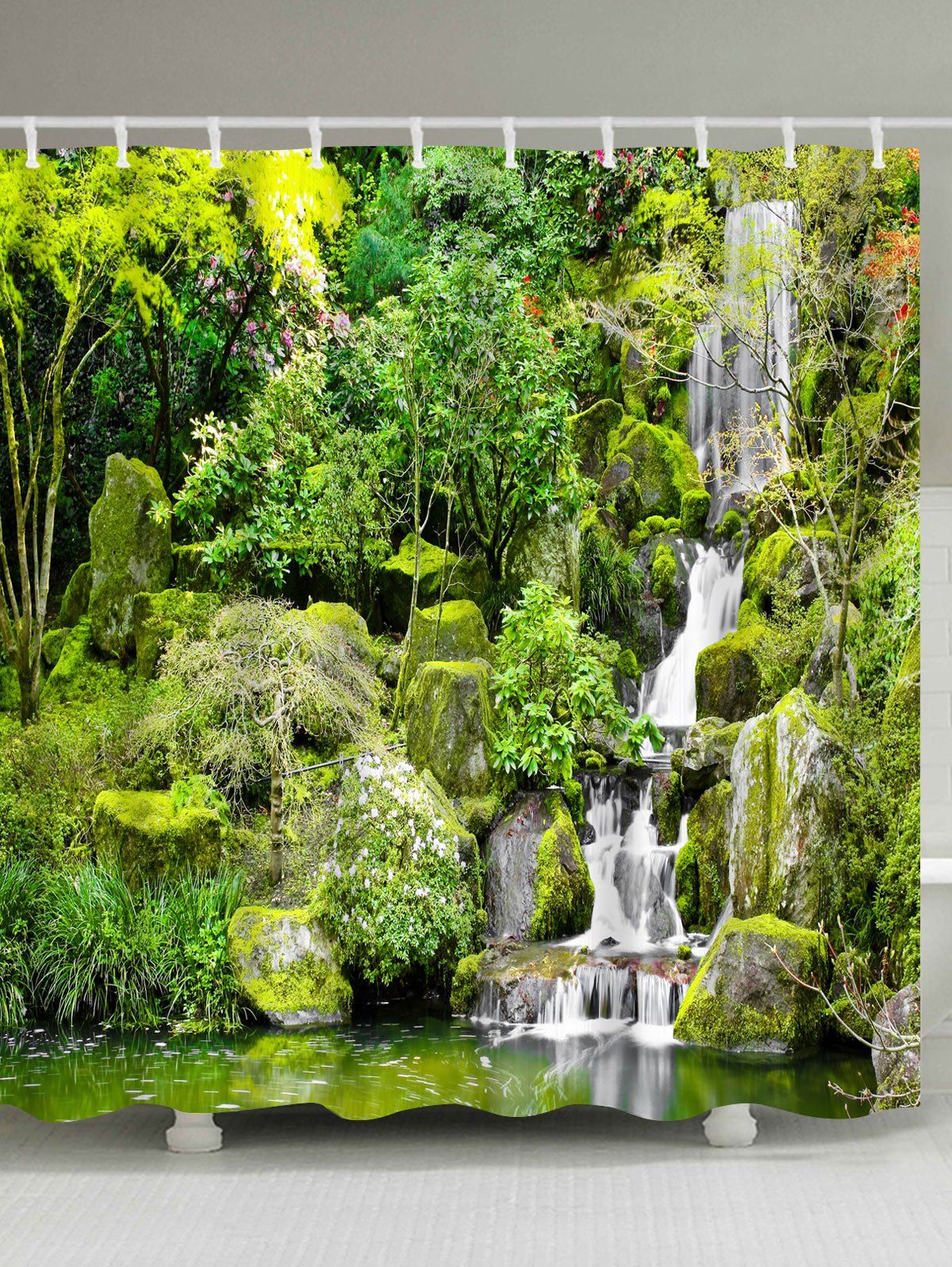 

Eco-Friendly Nature Landscape Printed Shower Curtain, Yellow green
