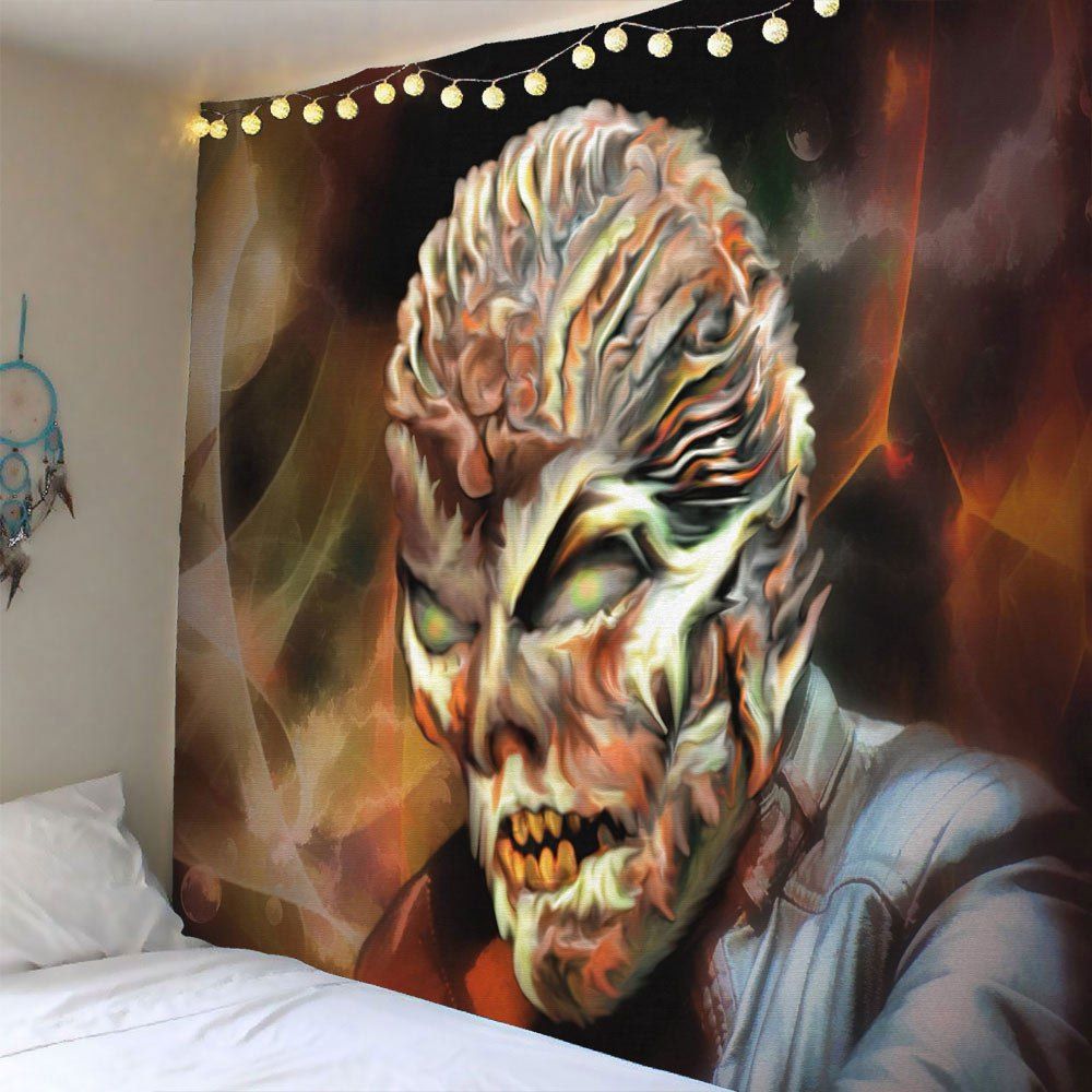 

Halloween Terrible Skeleton Printed Waterproof Wall Tapestry, Colormix