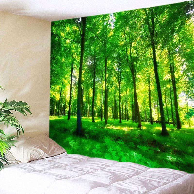 

Forest Meadow Print Tapestry Wall Hanging Art, Green
