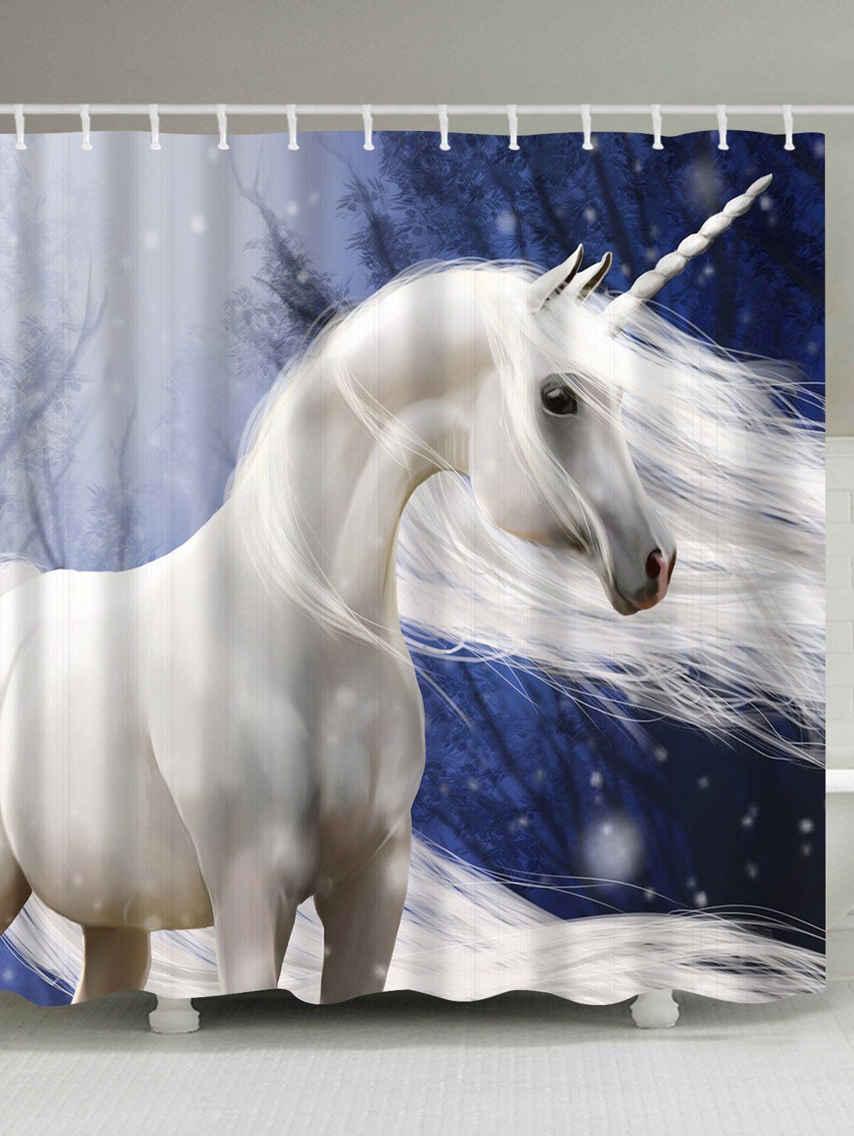 

Unicorn Animal Shower Curtain For Bathroom, Colormix