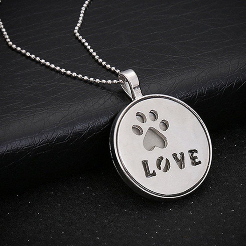 

Love Glow in the Dark Claw Footprint Necklace, Silver