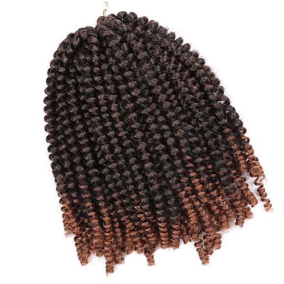 Extension de Cheveux Courte Tresse Afro Bouffante - Noir et Or 