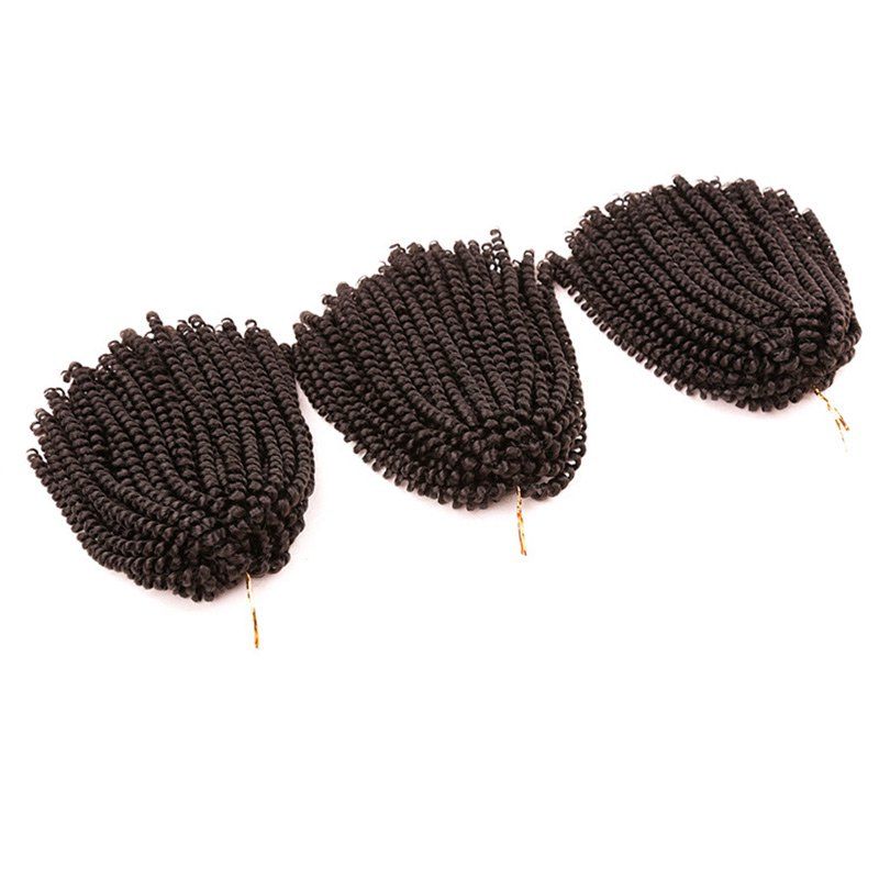 

Fluffy Afro Spring Twist Braids Short Hair Extensions, Greyish brown