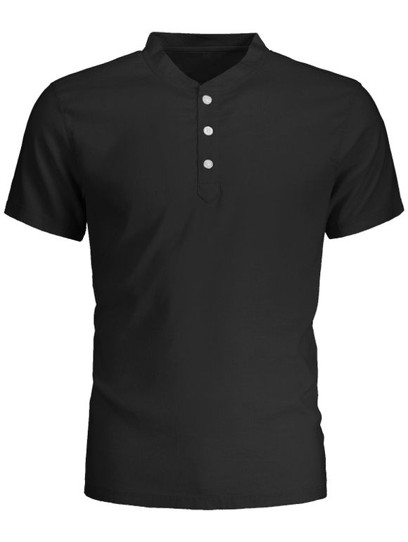 T-shirt Polo à Manches Courtes - Noir 2XL