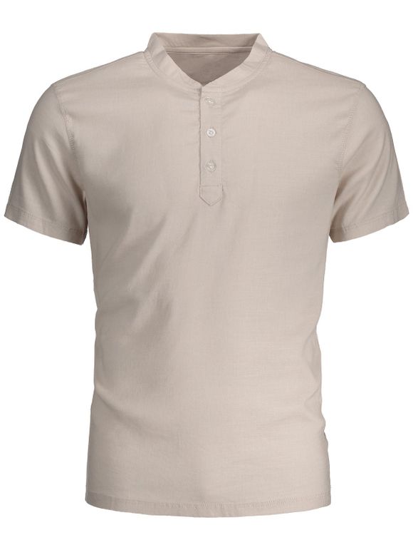 T-shirt Polo à Manches Courtes - Beige Léger XL